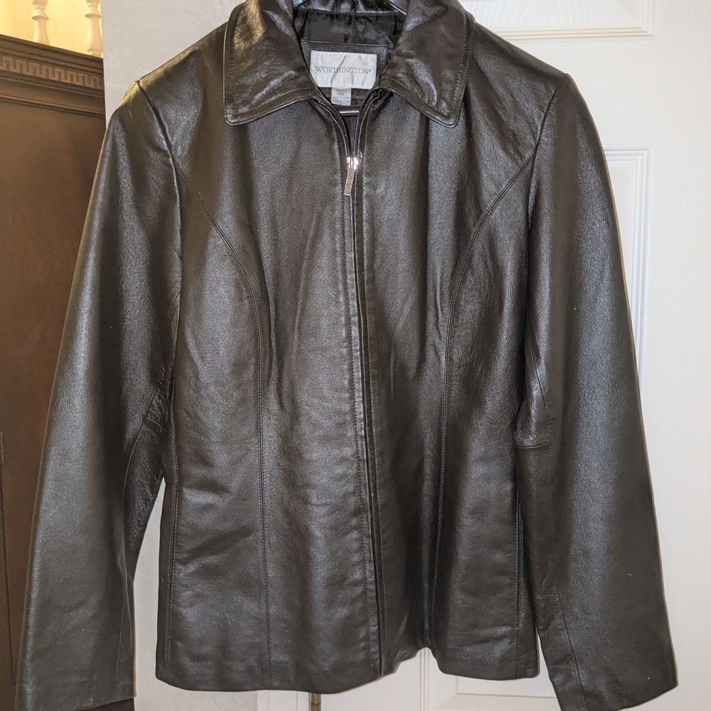 Worthington Black Leather Jacket